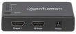 Manhattan HDMI Splitter 4-Port (Compact), 4K@30Hz, Displays output from x1 HDMI source to x4 HD displays (same output to four displays), AC Powered (cable 0.7m), Black, Three Year Warranty