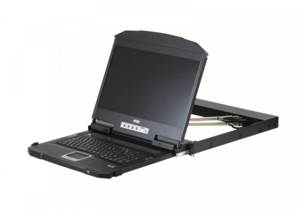 ATEN 1U Ultra Short Depth D. Rail FHD LCD Console