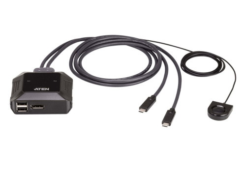 ATEN 2-Port USB-C 4K DisplayPort KVM Switch with Remote Port Selector