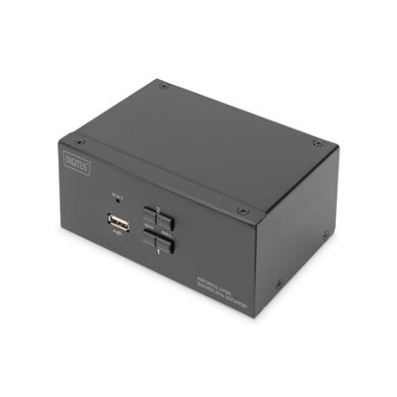 Digitus KVM Switch, 2-Port, Dual Display, 4K, DisplayPort | DS-12862