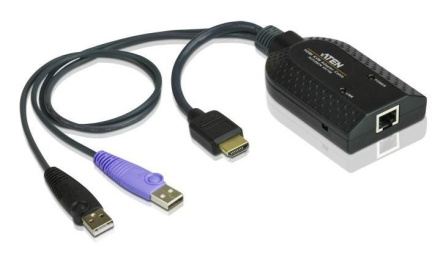 ATEN KA7168 - USB - HDMI - Black - Plastic - 104 g - 1 x RJ-45 - 2 x USB A - 1 x HDMI