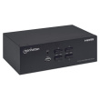 Manhattan HDMI KVM Switch 4-Port, 4K@30Hz, USB-A/3.5mm Audio/Mic Connections, Cables included, Audio Support, Control 4x computers from one pc/mouse/screen, USB Powered, Must, Three Year Warranty