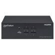 Manhattan HDMI KVM Switch 4-Port, 4K@30Hz, USB-A/3.5mm Audio/Mic Connections, Cables included, Audio Support, Control 4x computers from one pc/mouse/screen, USB Powered, Must, Three Year Warranty