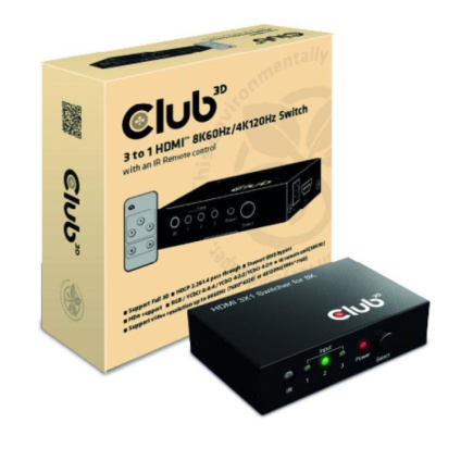 VIDEO SWITCH HDMI 3PORT/CSV-1381 CLUB3D