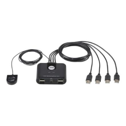 Aten 4-Port USB 2.0 Peripheral Sharing Device | Aten | 4 x 4 USB 2.0 Peripheral Sharing Switch Aten 4-Port USB 2.0 Peripheral Sharing Device | Aten | 4 x 4 USB 2.0 Peripheral Sharing Switch
