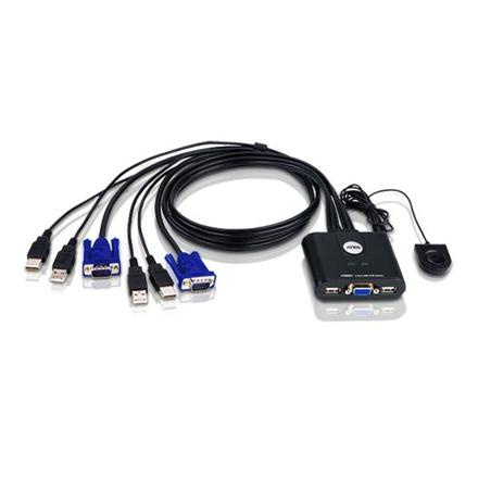 Aten 2-Port USB VGA Cable KVM Switch with Remote Port Selector | Aten | KVM  Cable KVM Switches  CS22U Search Product or keyword   2-Port USB VGA Cable KVM Switch with Remote Port Selector