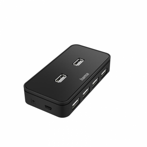 Hama USB Hub, 7 liidest, USB 2.0, must - USB jagaja / 00200123