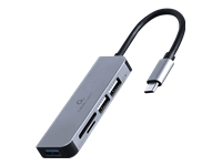 GEMBIRD USB Type-C 3-port USB hub USB3.1 + USB 2.0 with card reader