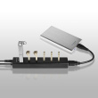 AXAGON HUE-SA7BP - Hub - 7 x SuperSpeed USB 3.0 - desktop - aluminum case - charging - 40cm cable