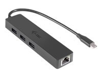I-TEC USB C Slim HUB 3 Port with Gigabit Ethernet Adapter ideal for New Macbook Macbook Pro 2016 etc. compatible with Thunderbolt 3