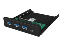 ICYBOX IB-HUB1418-i3 IcyBox 4x Port USB 3.0 Hub (3x USB 3.0, 1x USB Type-C), frontpanel 3.5