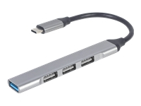 GEMBIRD USB Type-C 4-port USB hub, USB 3.0 x1 port USB 2.0 x3 ports silver