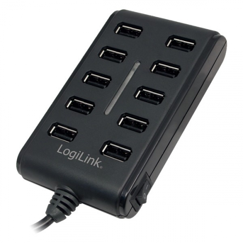 LogiLink 10-Ports Hub USB2.0 with on / off switch