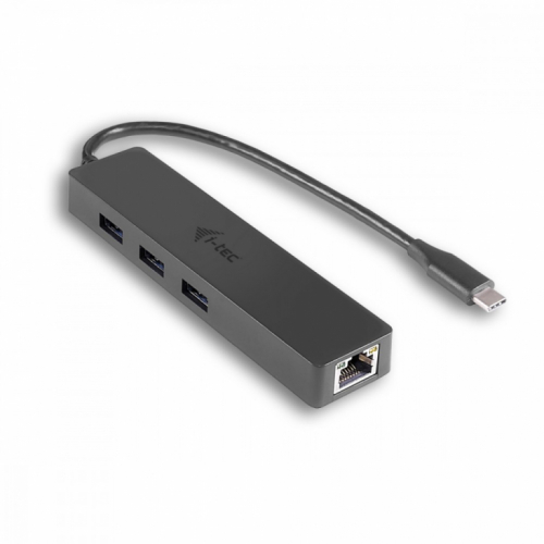 i-tec i-tec USB-C Slim 3-port HUB z adapterem Gigabit