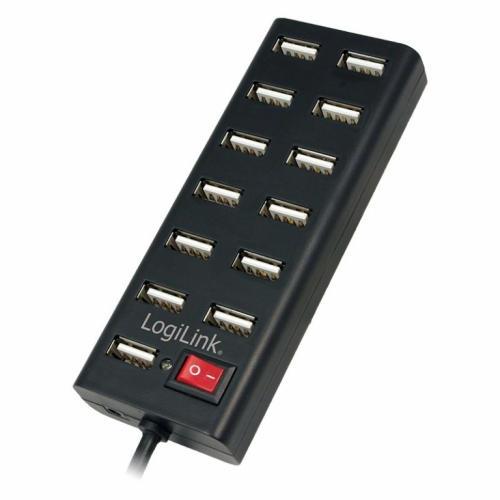 LogiLink USB2.0 hub, 13-port with ON/OFF switch