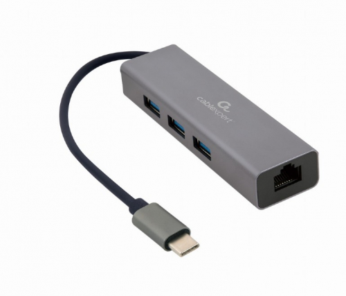 Gembird 3-port USB 3.1 hub with a network card