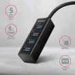 AXAGON MINI hub HUE-M1C 4x USB3.2 Gen 1, metal, 20cm USB-C cable