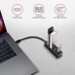 AXAGON MINI hub HUE-M1C 4x USB3.2 Gen 1, metal, 20cm USB-C cable