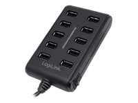 LOGILINK UA0125 LOGILINK - 10-Port USB2.0 Hub with switch ON / OFF