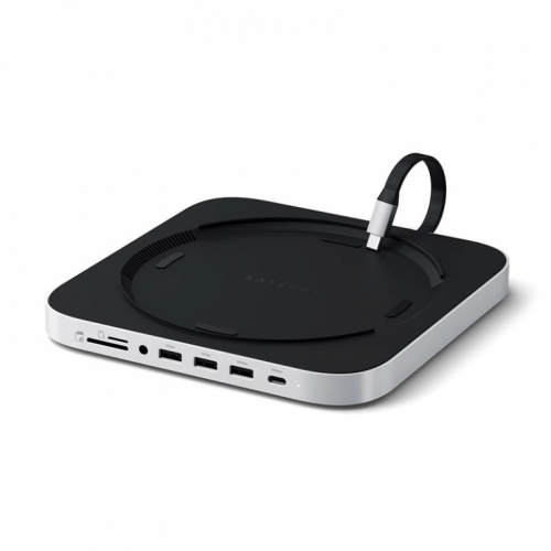 Satechi Mac Mini Stand & Hub, SSD pesa, hõbe - Mac USB hub / ST-GMMSHS