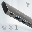 AXAGON Hub HMC-4G2 2x USB-A + 2x USB-C, USB-C 3.2 Gen 2 10Gbps, 13cm USB-C cable