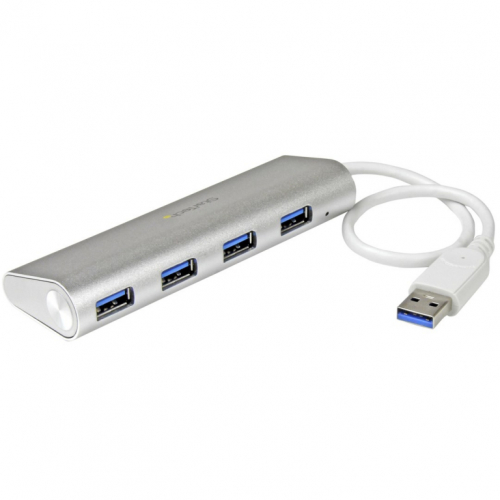 StarTech.com 4-Port USB Hub, USB A to 4x USB-A Ports, USB 5Gbps, Rugged Design, Bus-Powered, Portable Laptop USB 3.0 Hub