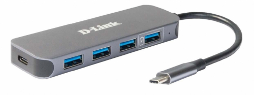 D-Link USB-C to 4-Port USB 3.0 Hub with Power Delivery DUB-2340