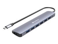 SANDBERG USB-C to 7 x USB 3.0 Hub