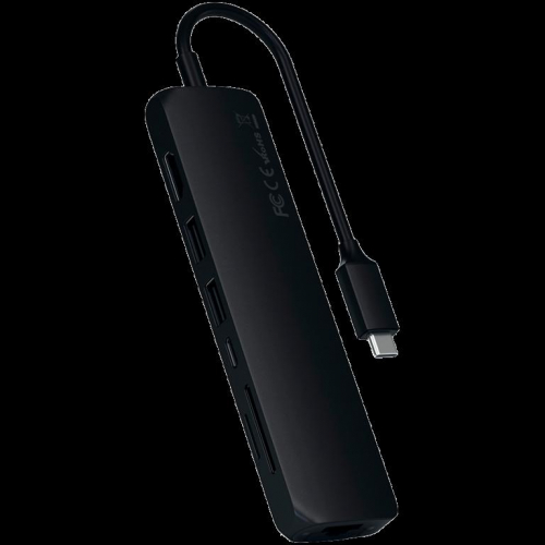 SATECHI Slim Multiport with Ethernet Adapter (Black)