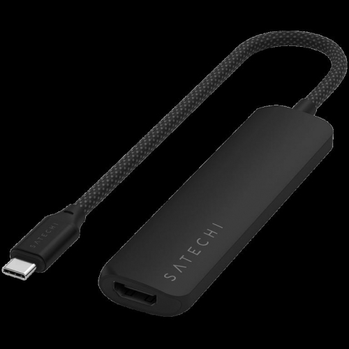 SATECHI 4-in-1 USB-C Slim Multiport Adapter 4K (Black)