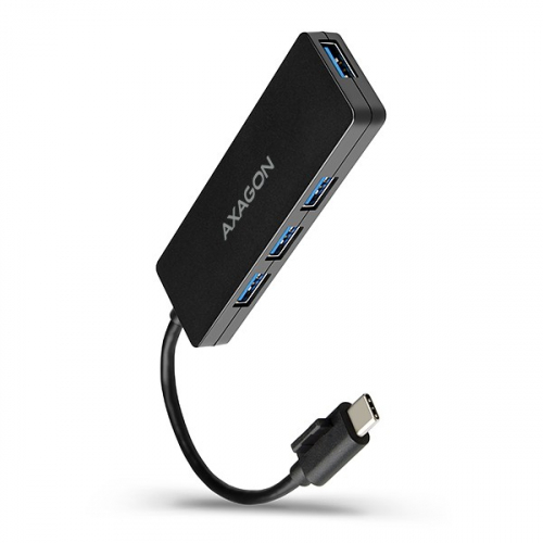 AXAGON Hub HUE-G1C 4x USB3.2 Gen 1 SLIM, 14cm Type-C cable