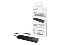 LOGILINK UA0311 LOGILINK- Ultra-slim USB-C 3.1 hub, 4-port, black