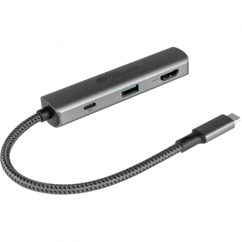 GoodConnections HUB-C002A USB-C HUB 3-Port 1xHDMI; 1xUSB-C; 1xUSB 3.0 Anthrazit