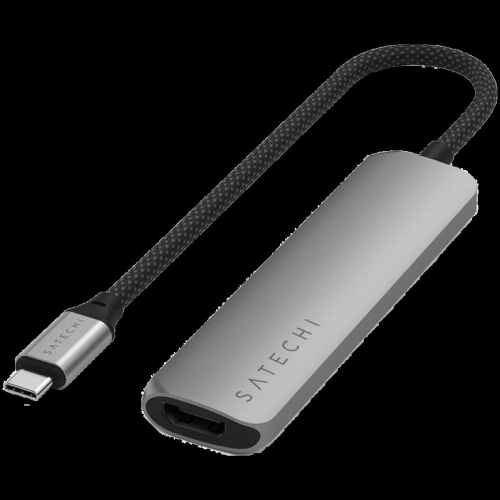 SATECHI 4-in-1 USB-C Slim Multiport Adapter 4K (Space Grey)