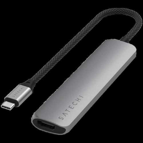 SATECHI 6-in-1 USB-C Slim Multiport Adapter (Space Grey)