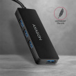 AXAGON HUE-G1A 4x USB3.2 Gen 1 SLIM hub w. 14cm Type-A cable