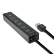 AXAGON Charging Hub HUE-SA7BP 7x USB 3.2 Gen 1 ALU Incl. AC Adapter, Black