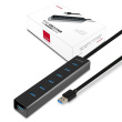 AXAGON Charging Hub HUE-SA7BP 7x USB 3.2 Gen 1 ALU Incl. AC Adapter, Black
