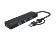 Natec USB-C 3.0 Hub 4-Port Mayfly black + adapter