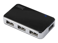 DIGITUS USB2.0 hub 4-port 4xUSB A /F 1xUSB B mini F incl. power supply and USB cable A/B mini