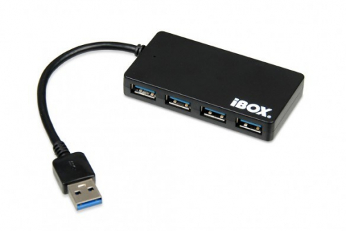 iBox IUH3F56 interface hub USB 3.2 Gen 1 (3.1 Gen 1) Type-A 5000 Mbit/s Black