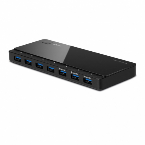 TP-Link UH700 Active USB Hub USB 3.2 Gen 1 (3.1 Gen 1) 7x ports 5Gbit/s Black with Power Supply, 1m cable