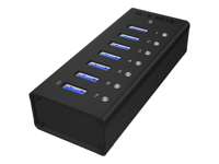 ICYBOX IB-AC618 IcyBox 7 x Port USB 3.0 Hub with USB charge port, Black