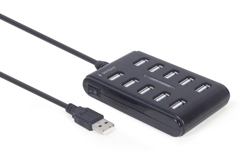 Gembird UHB-U2P10P-01 10-port USB 2.0 hub, black