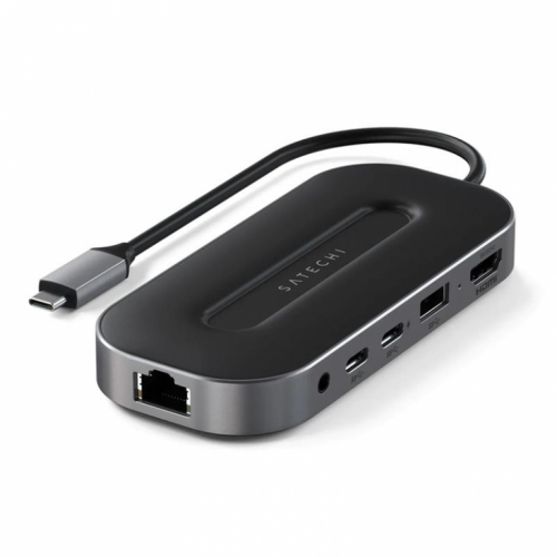 Satechi USB-4 Multiport + 2.5G Ethernet, tumehall - USB jagaja / ST-U4MGEM