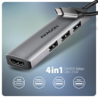 AXAGON HMC-H3A USB hub 4in1 5Gbps HDMI 3xUSB-A USB-