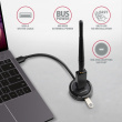 AXAGON Hub HUE-P1C - 4x USB-A ROUND 5Gbits - (micro USB power optional) - 30cm cable with USB-C