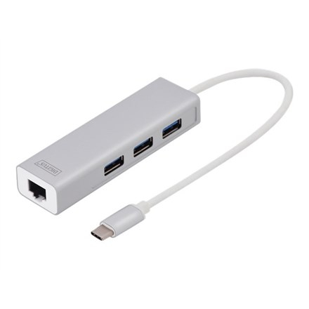 Digitus USB Type-C™ 3-Port Hub + Gigabit Ethernet