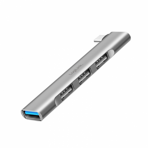 LogiLink Ultraslim USB-C hub to 1xUSB-A 3.0, 3xUSB-A 2.