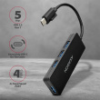 AXAGON Hub HUE-G1C 4x USB3.2 Gen 1 SLIM, 14cm Type-C cable